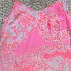 Lilly Pulitzer Pink Paisley V-Neck Tank